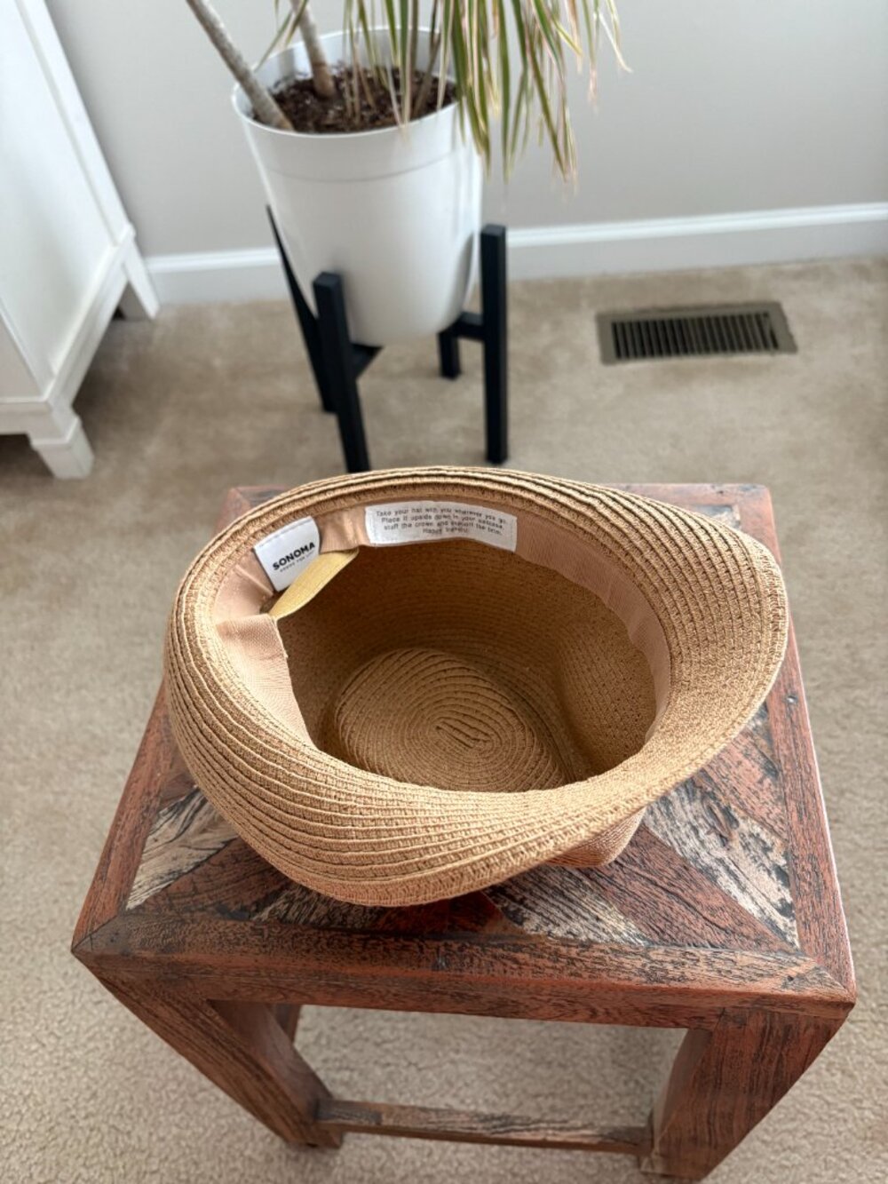 Sonoma Goods For Life Women's Natural (Tan) Packable Classic Fedora Size OS - Picture 7 of 8